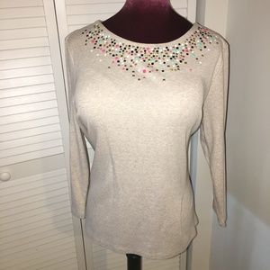 RAFAELLA Applique Sweater